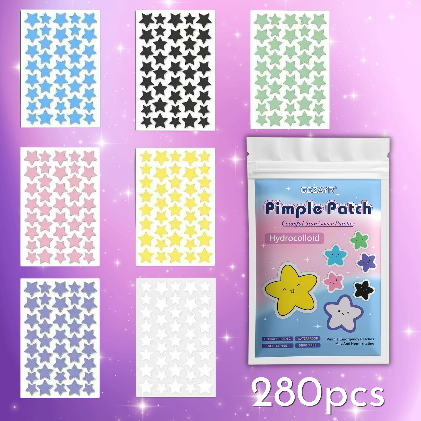 Yay! Haul Star Pimple Patches - Seven Colors (Hydrocolloid)